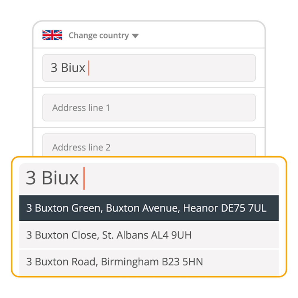 screenshot of Address Auto-Complete
